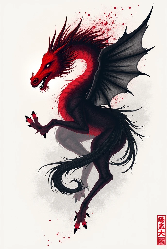 Chupacabra: Creepy creature with sharp claws and red eyes.