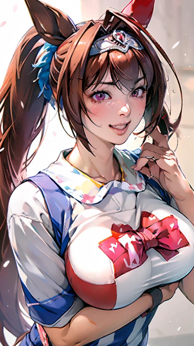 (8K、RAWE Photo、highest quality、masterpiece:1.2)、(real、photorealistic:1.37)、1 beautiful Japan 、crossed arms、 perfect body、18-year-old、Sexy uniform、Medium Boob:1.8、(Photographing the subject from below)、(((hanging breasts:1.5, BreastsApart:1.8, BreastsApart, BreastsApart, underboob、Are thin)))、underboob、oily skin:1.5、thin、 (Sexy uniform with a slight view of the underside of the chest)、((目に見えるunderboob:1.5、Uniform with visible ribs and belly button))、Super miniskirt visible、((look at the audience)), とても赤面、笑顔