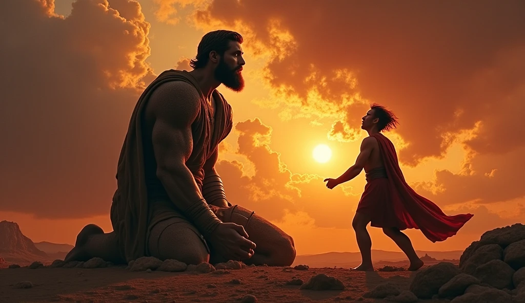 Lion king raising his son human version
