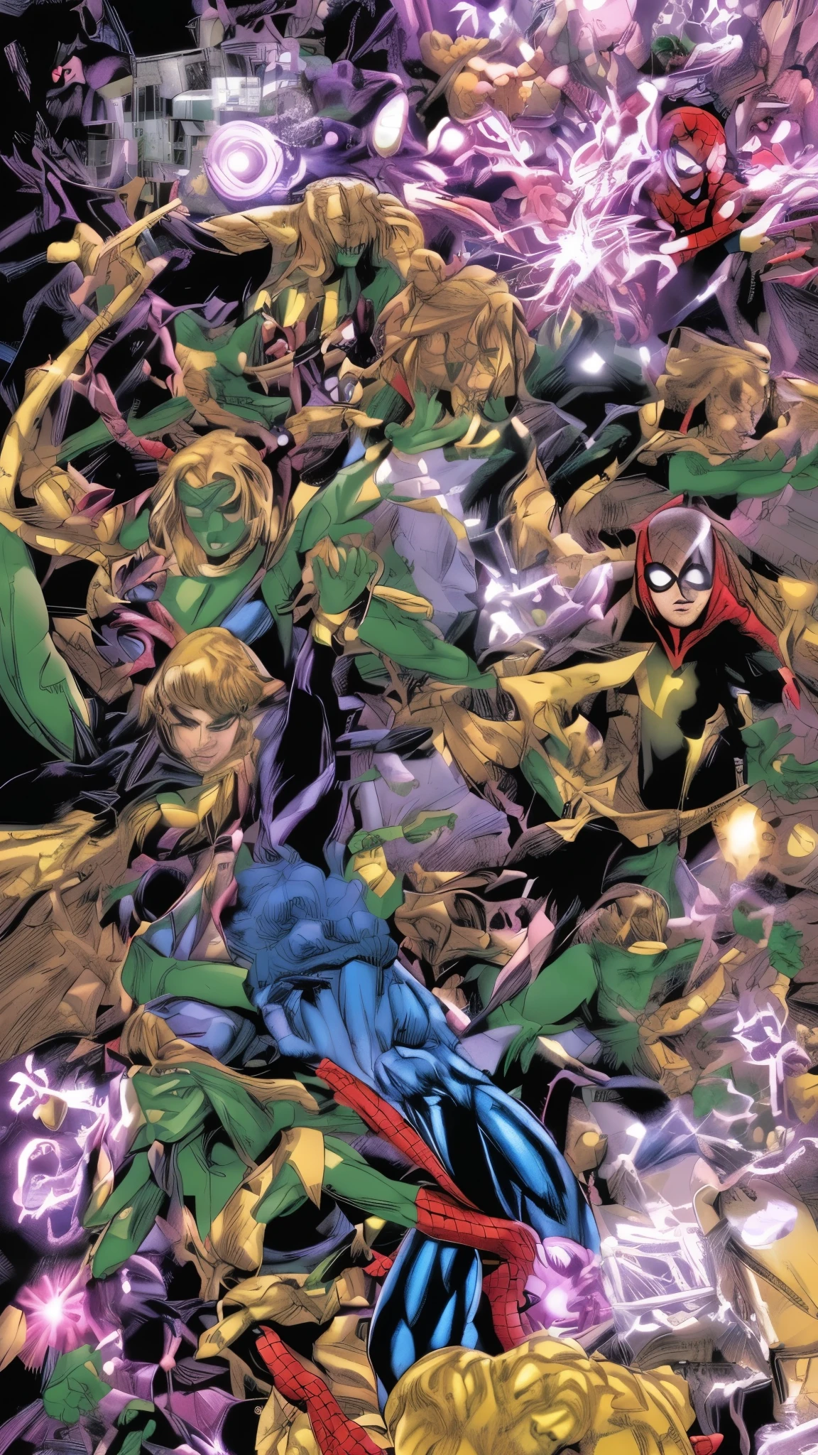 Spider-Man versus doctor doom in the multiverse with the new improved spider-venom new world war with the fantastic four heroes