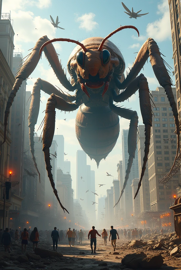 Draw a spider that conquered the city