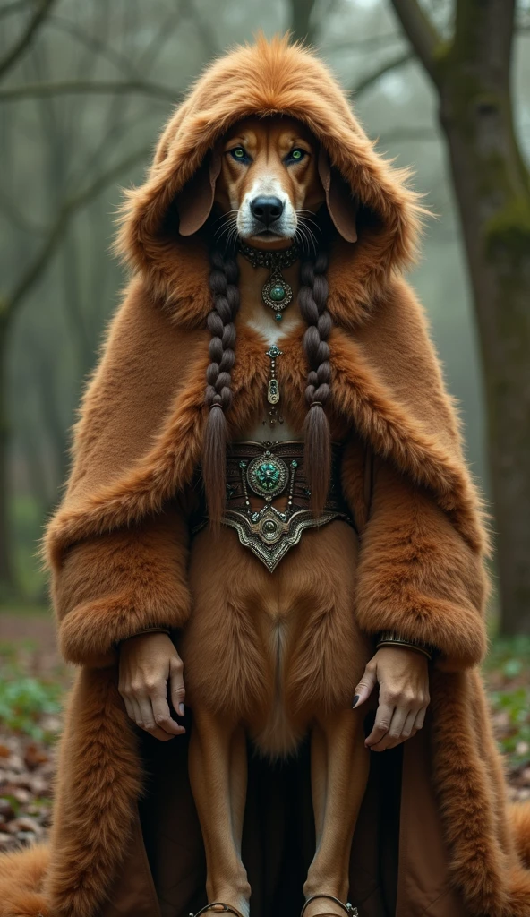 cinematic LUT, realistic photo of a humanoid coyote Arcanine hybrid, anthro creature
