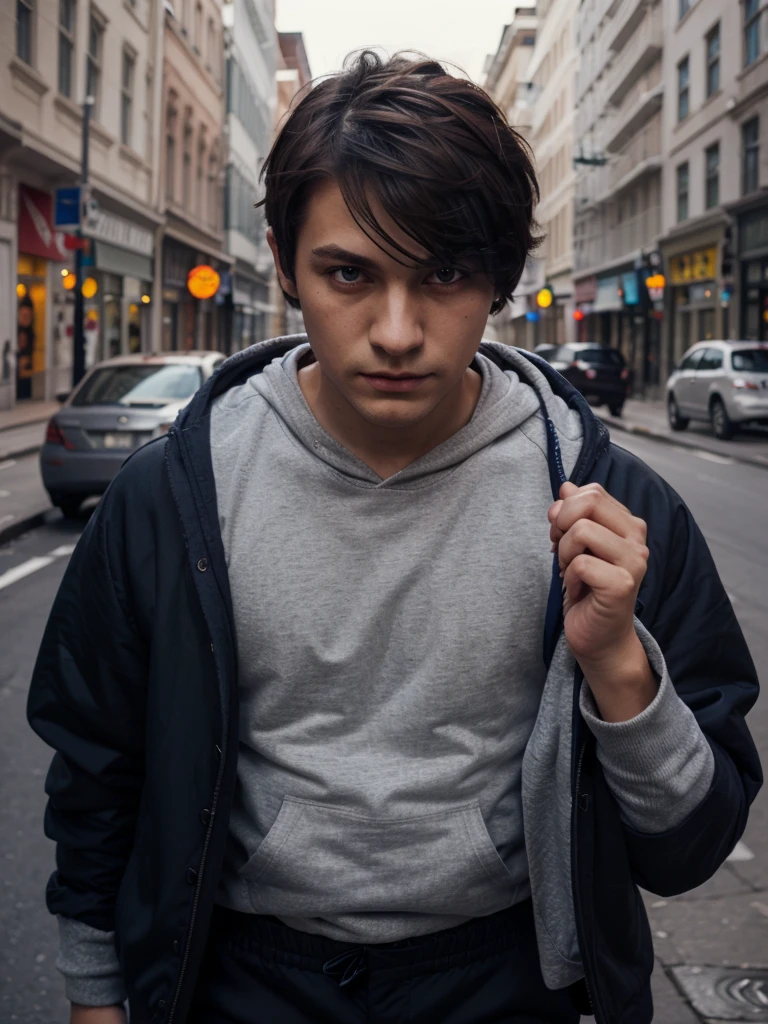 Change background cyberpunk handsome boy ,realistic face, 8k , Ultra realistic
