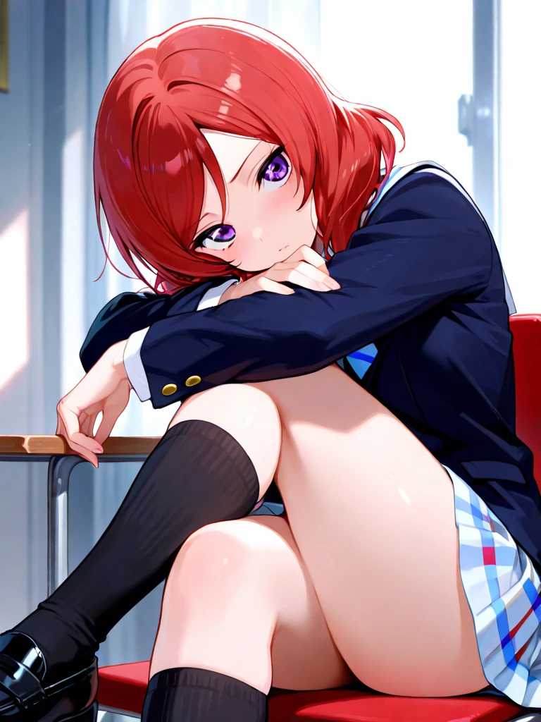 Maki Nishikino、lovelive 、best image quality、High resolution、masterpiece、super high quality、spread your legs wide、striped panties、big 、Shouting with an ahegao、show off panties、panties close up、In underwear、smug face、very big ass、Close ~ eyes、cowboy shot、Low - Angle、undressing、Opiroge、cheeks are red、4K quality、Close-up of local area、In lingerie、spread your legs、Emphasize the crotch、big ass、Zoom in on the lower body、彼女はspread your legs wide、spread your legs、slut、Black knee socks、Very naughty pose、Exposed breasts and clitoris、Show me your lower body、sitting、My crotch is wet with love juice、erotic face、Cumming face、stick out tongue、focus on panties、take off clothes、vibrator masturbation、Shooting from below、screaming、surprised expression、Normal position、plump thighs、Whipped ass、とてもbig asouth wide open、eyes are heart