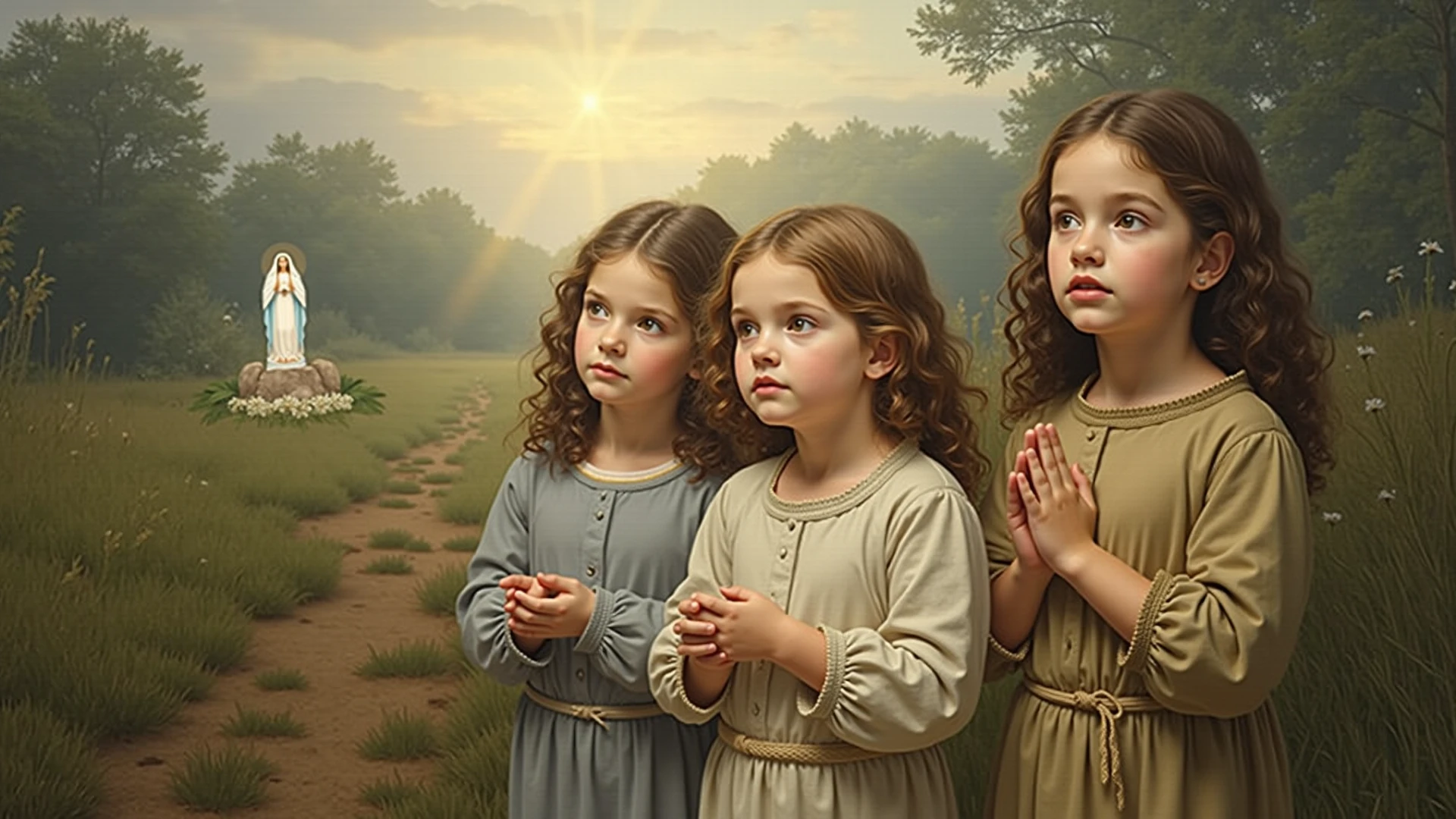 A cradle with -year chil evangelizing