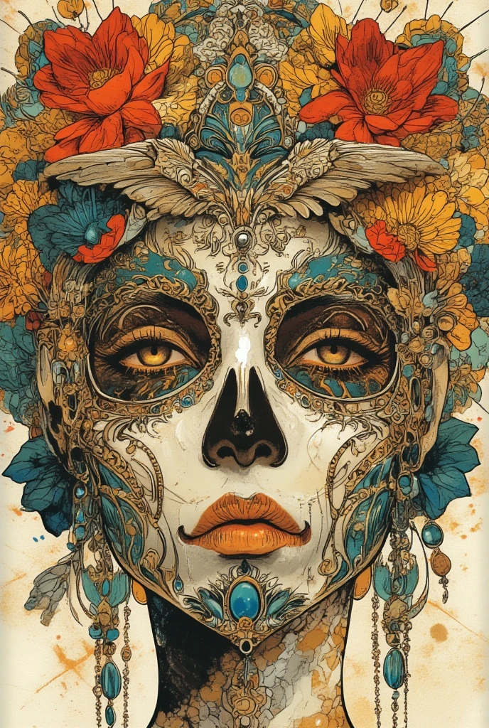 woman in a mythical forest, masterpiece, perfect face, intricate details, horror theme