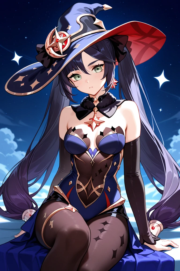  Genshin　Mona　midnight background