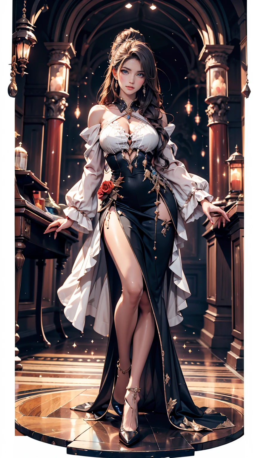 Unbeatable masterpiece, super high resolution, best quality, 8K, official art, very detailed, realistic, realistic, cinematic lighting, perfect female image, detailed background, looking at the audience, slim, shiny red eyes, blushing, heavy breathing, silver hair, face makeup, corset, pantyhose, high heels, wet, puffy, standing, sexy pose, seduction pose, sweaty body, realcumAI, ulzzang-6500-v1.1,
