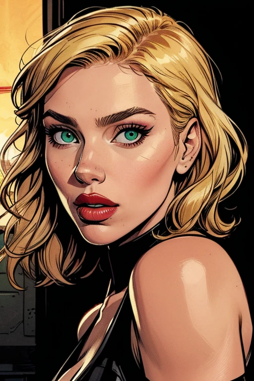 1girl,1950s retro comic,sci-fi,slender hot blonde,realistic proportions,tight jumpsuit,cleavage,looking at camera,(best quality,4k,8k,highres,masterpiece:1.2),ultra-detailed,(realistic,photorealistic,photo-realistic:1.37),HDR,studio lighting,extreme detail description,professional,vivid colors,concept art