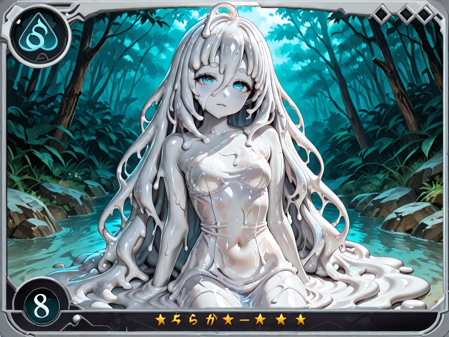 petrified、He was an elf who used bows to protect the forest.、naked、big breasts、pure、stone skin、Self-loss、Sex、Stone nipples、stone clit、A completely stoned body、gray stone、naked体、Whole body stone、empty eyes of stone、die、obscene pose、Stone hair、fold your arms above your head、seiza、old stone、stone statue、stone statueのようになった姿、wrapped in ivy、Moss growing on the skin、lose life