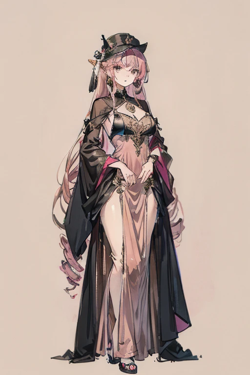 ((Masterpiece Highest quality, accurate, UHD)), (character concept, character sheet: 1.2), line art, detailed character sheet, anime studio style, standard quality, ((Simple background), (Grey background:1.5), (sketch art:1.2)), (do not go beyond the edges of the image:1.65), (rating:safe), ((multiple view:1.31)), (full body:1.28), ((accurate anatomy, best anatomy hands, accurate eye, best anatomy eye)), detailed face, 3 different angles, body parts Highly detailed, full esbian body, full of details, multiple items, multiple poses and expressions,
1 girl, medieval character
Very beautiful, ((she has pink hair with a princess's crown)), wore pink and gold princess's dress, luxurious, ornately decorated, very beautiful. Highly balanced natural light)), ((gold and pink lace stockings Decorated with floral patterns))