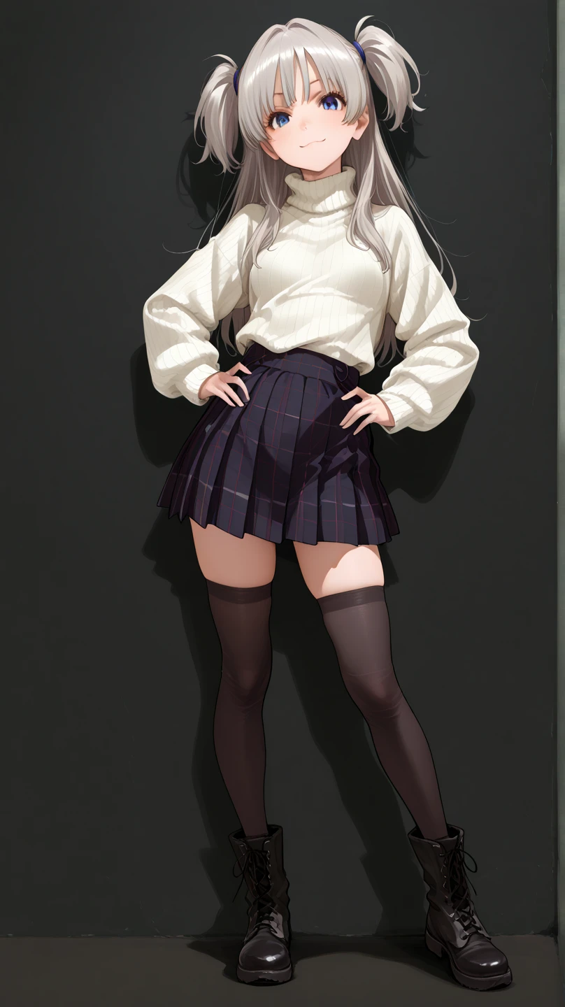 (Masterpiece, best quality, intricate details, 1sologirl) iron collar, arms behind back, iron cuffs, shackles, leather collar choker neck bell, bound ((standing by wooden pole:1.2)) ((female Black Dark skin Gyaru)) show entire body frontal position, feet in view, realistic, gorgeous 16y.o. darkest skinned mixed race female, black African, transparent black pantyhose, legs open, museum,barefoot no shoes, looking to viewer straight symmetrical, white silver long hair