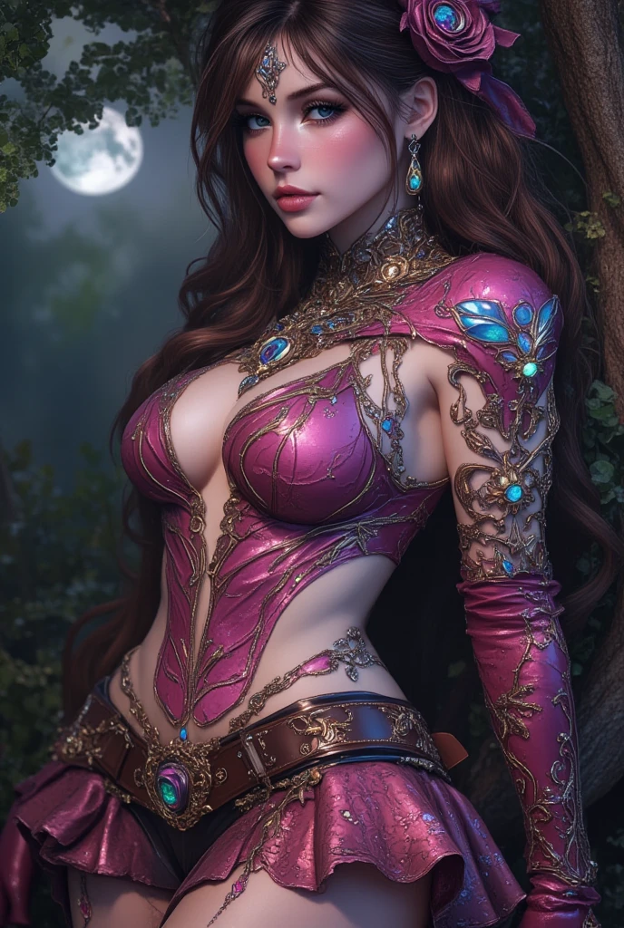 bright colors,((Masterpiece:1.4)、(Highest quality:1.4)、(realistic:1.7))、By Luis Royo（By Luis Royo）ภาพrealisticของbeautiful girl、beautiful girlสุดสวย、((1 girl came in:1.4))、skin&#39;The texture has a natural shine..、Author：By Luis Royo（By Luis Royo）、Age 19、(two arms:1.4、Two legs:1.4)、(perfect anatomy:1.4)、(perfect woman&#39;body:1.4)、Portrait of a young woman、close up、Take the whole body、((table top:1.4), (ที่มีHighest quality:1.4), (realistic:1.7), By Luis Royo, beautiful girl, beautiful girlสุดสวย, ((1 girl came in:1. 4), skin&#39;The texture has a natural shine.., Author: By Luis Royo, Age 19 ปี, (perfect woman&#39;body: 1.4), (perfect woman&#39;body: 1.) 4), Portrait of a young woman, close up, （รูปTake the whole body）, fantasy art, Weak headlights, beautiful expression, Cute face, Beautiful breasts, full breasts: 1. 2, Beautiful buttocks, good eyes, clear and eye-catching, beautiful and charming, beautiful eyes, Thin waist, raw photos, red lips, ((Magenta hair, long hair)) , 1 screen view, ), (Sexy Gestures), holding a fancy sword embedded with red gems,(milky way in the sky),((T-back panties))、((White garter and garter))、(smile)、((Orchid vagina)）、((Erection)）