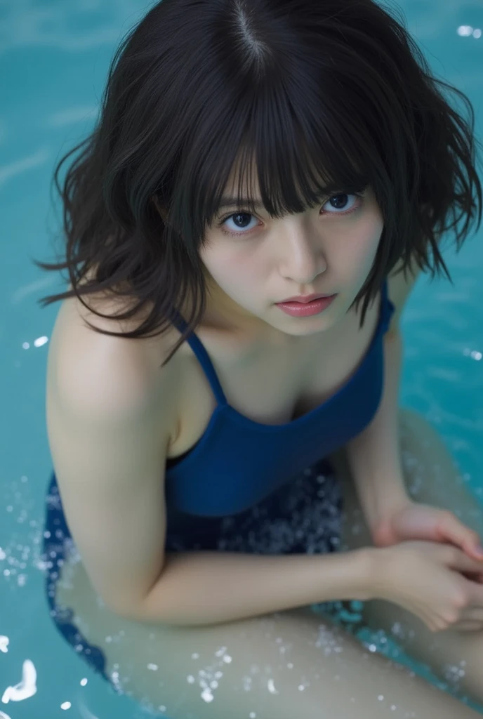 High saturation、8k 、Mr.々Sexy pose in swimming pool , Look forward , Pose 1.4. To the camera , Various shot angles , Inside a modern nightclub , 33-year-old Korean-Thai super sexy model, OnlyFans Actress , Sexy Instagram Models, Messy brunette hair, Mature Girls, Sensual transparent open up short dress, Slim, sexy and curvaceous body, Bright Face ,Sensual young sexy stripper dancer , Detail Skin, Detail chest , 青銀の斑点模Mr.の背景