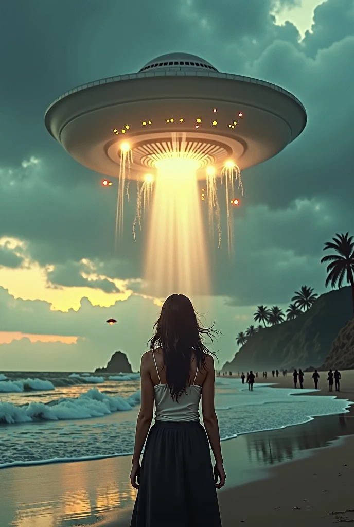 Now that woman in a bathing suit is abducted by an extraterrestrial ship
