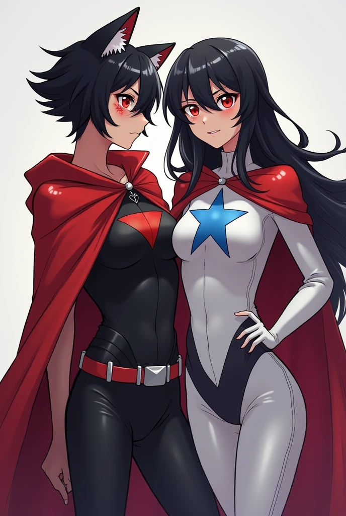 A closeup of a woman and some other poses, concept art, character content art,1girl, highres, sharp focus, pixiv masterpiece, ((intricate details)), highly detailed,highly detailed exquisite fanart, commission for high resolution, one eye, detailed eyes,blue eyes, pale skin, fair skin, short black hair, dark hair with female cyberpunk style cut, muscular!,abdomen, pointy ear, vampire, costume: mercenary outfit, cape, gothic style clothing, Underworld style clothing, neckline, revealing neckline, joy ride style, ilya kuvshinov,Anime Moe Artstyle, Female anime character, Anime character,