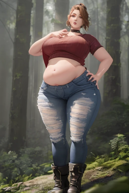 (1 girl) (masterpiece, best quality) ((the chubby camp councilor is sad she wont see you until next year)) , ,  , (stormy dark sky, sunset, raining) (beautiful forest background) (huge sagging breasts)
((Melancholy emotions:1.4)), ((realistic oil painting)) art by norman Rockwell, ((heavy, huge, soft breasts)) (safe for work:1.3), (dynamic angle), (dynamic pose), ((realistic anime style)) ((full body picture)) , ((sweater and panties))