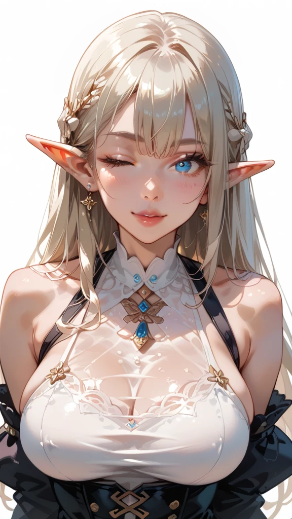 Highest quality、super high quality、16K, Delicious breasts、Facial expressions are random、The location is a fairy tale world、 Hair color is silver hair、The pose is random、The distance is random、Angle from below、Small face、Very delicate facial expressions、Delicate eye depiction、Highly detailed hair、Erotic、18-year-old female、Glowing Skin、Soft Skin、Only Sexy Elf Women、Elf clothing is random、1 female