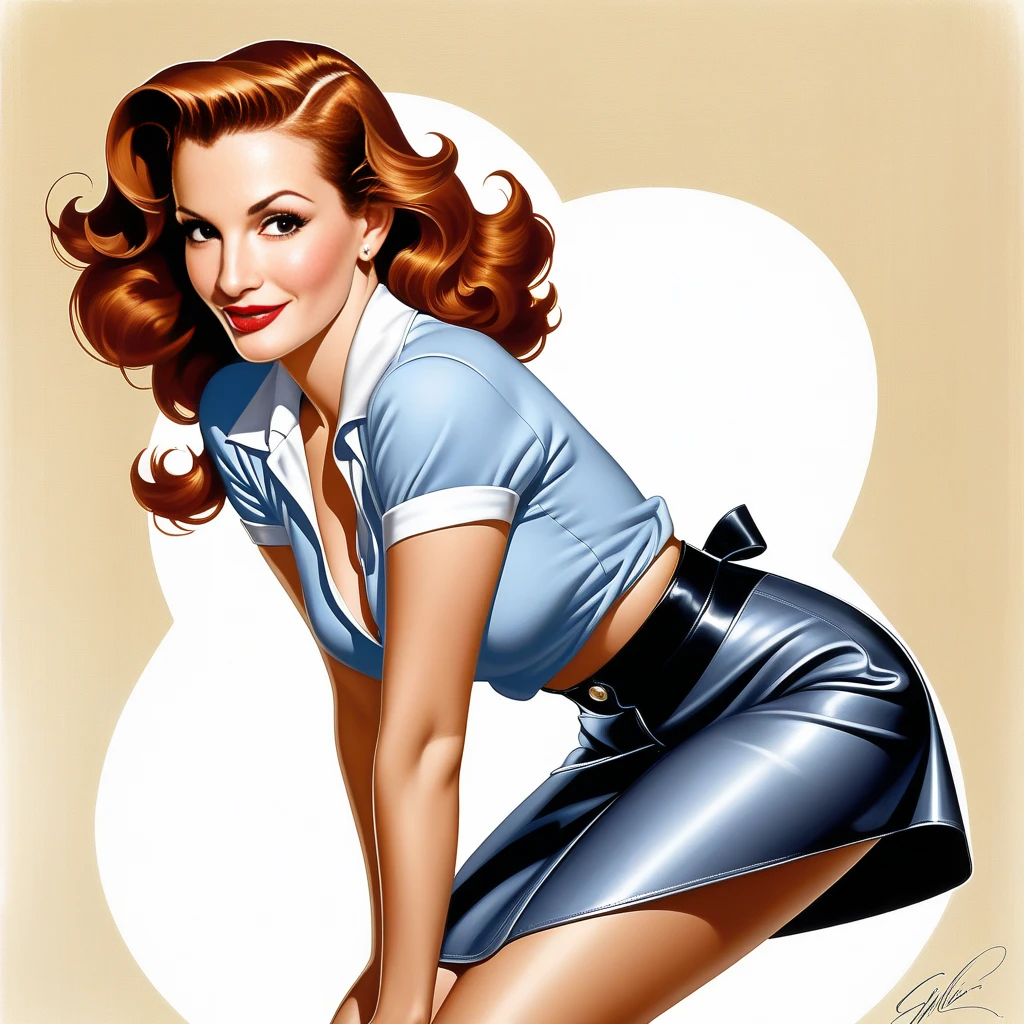 A vintage image of a 18 year old woman on a playboy magazine cover, (very skinny:1.4), big breasts,(skinny waist:1.5), 60s style brown hair, ((60s image)), ((60s magazine)), 60s aestethic, ((high quality)), sunkissed skin, seductive look,(bunny ears on head),((60s maid outfit)),(sexy maid outfit),((posing inside)), ((cute tall face)), ((playboy cover)), ((60s magazine cover)), playboy magazine, Head, Texture,