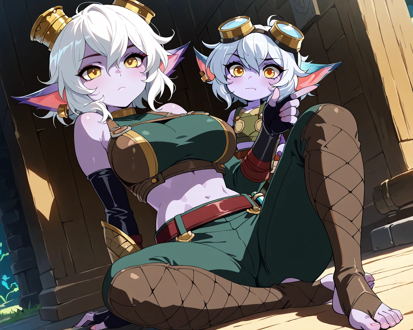 2 girls, elf, dark skinned with tanlines, topless, beach, small breasts, fat ass, bubble booty, pirate boots, covered in cum, covered in money, high quality resolution, very high quality, beautiful anime eyes, comparing asses