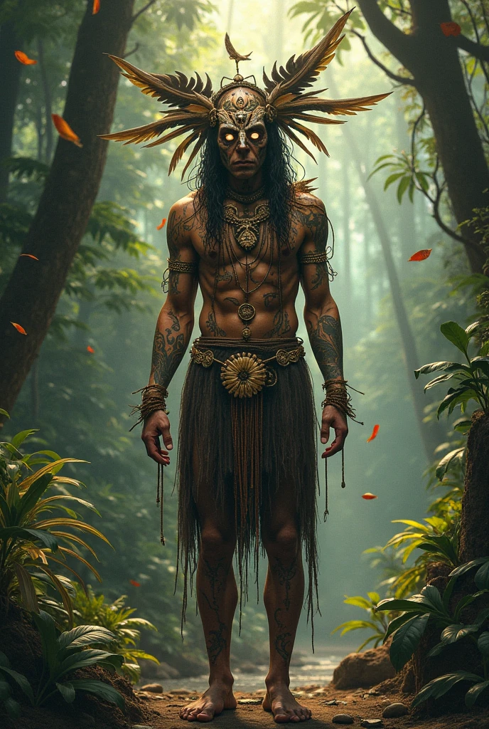 Indigenous man with a pact with Mother Nature, Brazilian man.

But new
