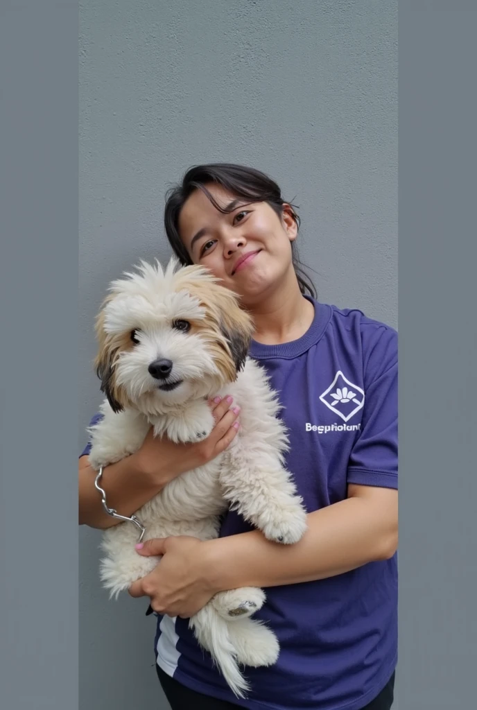 There's a young girl holding a dog in her arms, Emma Uber, Jenna Barton, imagem de perfil, bonito, Pets, belos arredores, by Amelia Peláez, ela tem cerca de 1 6 anos de idade, with dogs, Postagem no Reddit, Directed by: Olivia Peguero, foto do perfil, pet animal, segurando seu yorkshire terrier, foto de retrato detalhada, foto de perfil