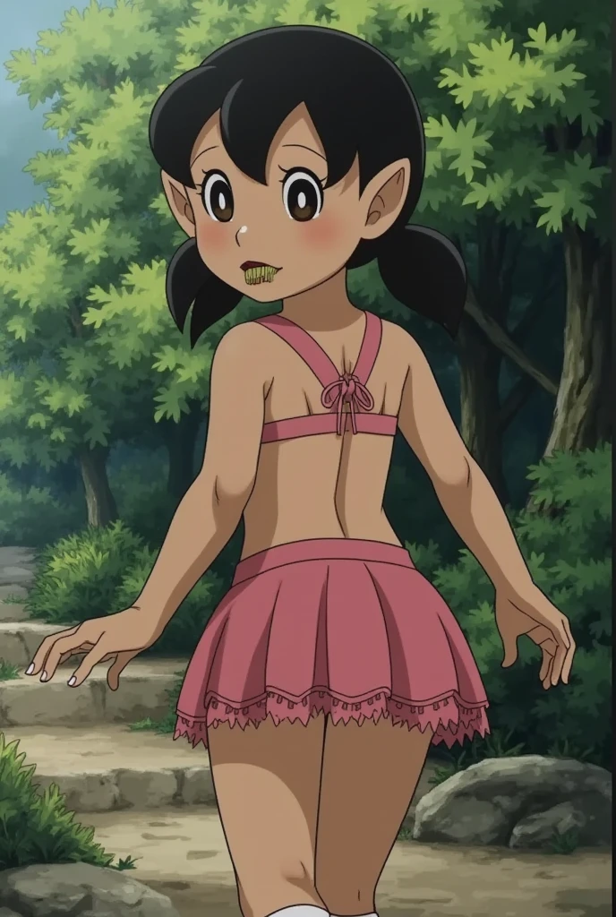 masterpiece, best quality, solo, 1girl,watercolor, <lora:kazukiV1:0.8>kazuki as a gobbo, green skin, toddler bikini, pool, <lora:Gobbo:1>