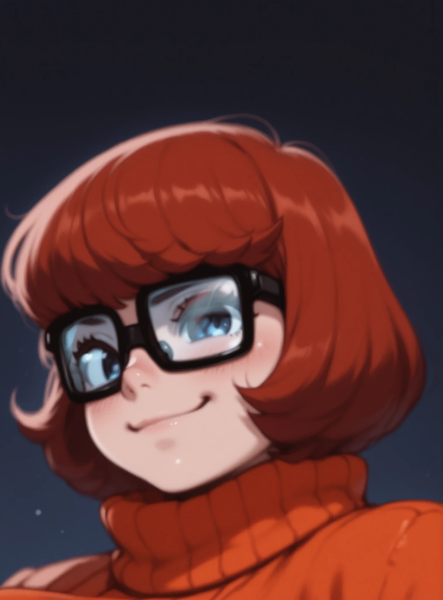 velma, satisfied smirk, detailed, 