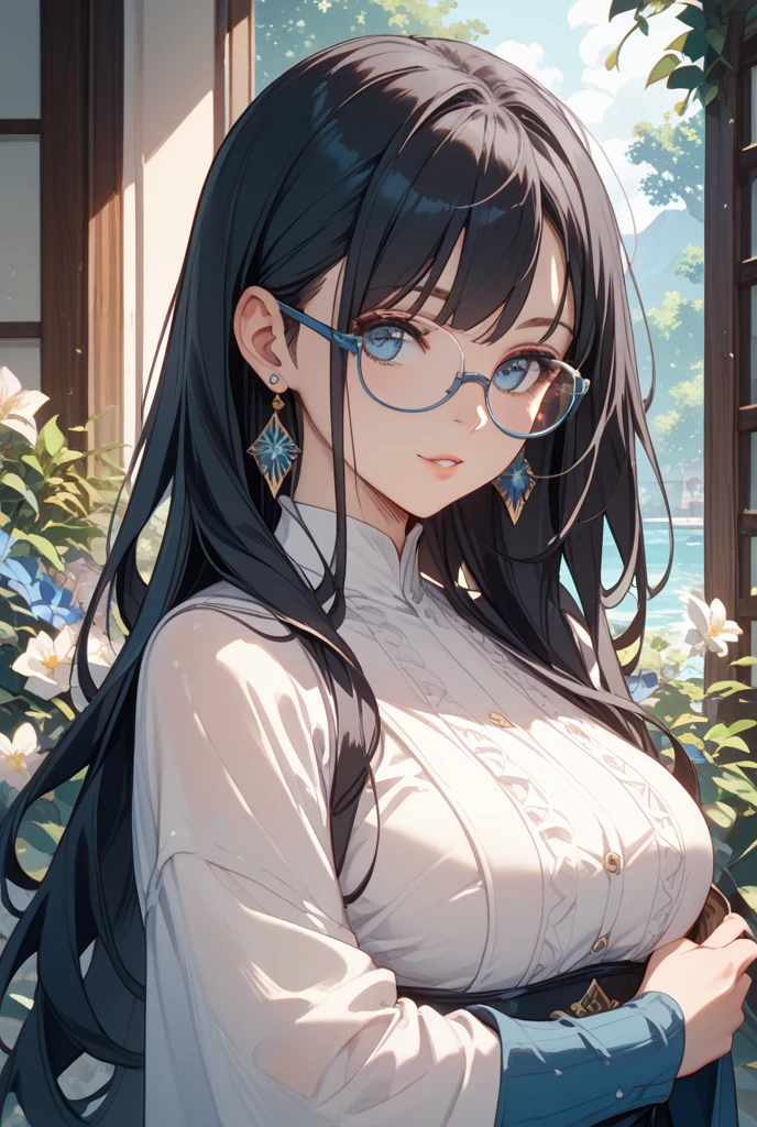 A handsome adult man with striking green eyes, dark brown hair, and glasses, deeply in love with a beautiful adult woman with captivating blue eyes, light brown hair with bangs, both tenderly holding hands, (best quality,4k,8k,highres,masterpiece:1.2),ultra-detailed,(realistic,photorealistic,photo-realistic:1.37),detailed face, beautiful detailed eyes, beautiful detailed lips, extremely detailed eyes and face, long eyelashes, romance, intimate, tender, passion, warm lighting, soft focus, muted colors, cinematic, emotional, heartwarming