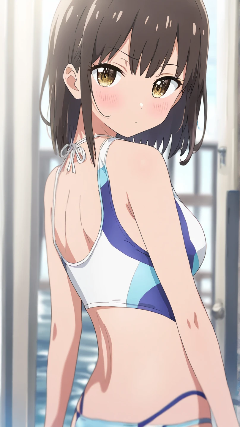kanatahiga, <lora:kanata higa anime s1-lora-nochekaiser:1>,
kanata higa, short hair, bangs, brown hair, (brown eyes:1.3),
BREAK hair ornament, navel, collarbone, swimsuit, ponytail, sidelocks, bikini, scrunchie, blue bikini, hair scrunchie, yellow scrunchie, sports bikini,
BREAK outdoors, beach,
BREAK looking at viewer,
BREAK <lyco:GoodHands-beta2:1>, (masterpiece:1.2), best quality, high resolution, unity 8k wallpaper, (illustration:0.8), (beautiful detailed eyes:1.6), extremely detailed face, perfect lighting, extremely detailed CG, (perfect hands, perfect anatomy),
