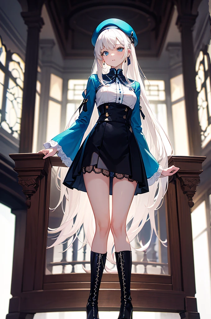best qualityer，tmasterpiece，Ultimate resolution，downy，Extremely colorful，stewardess，Normal posture，Redlip，Collar，Kneeling pose，（Kneel），shackle，behead，behead，guillotine，Collar，handcuff，Anklets，（white stockings），high-heels，Normal posture