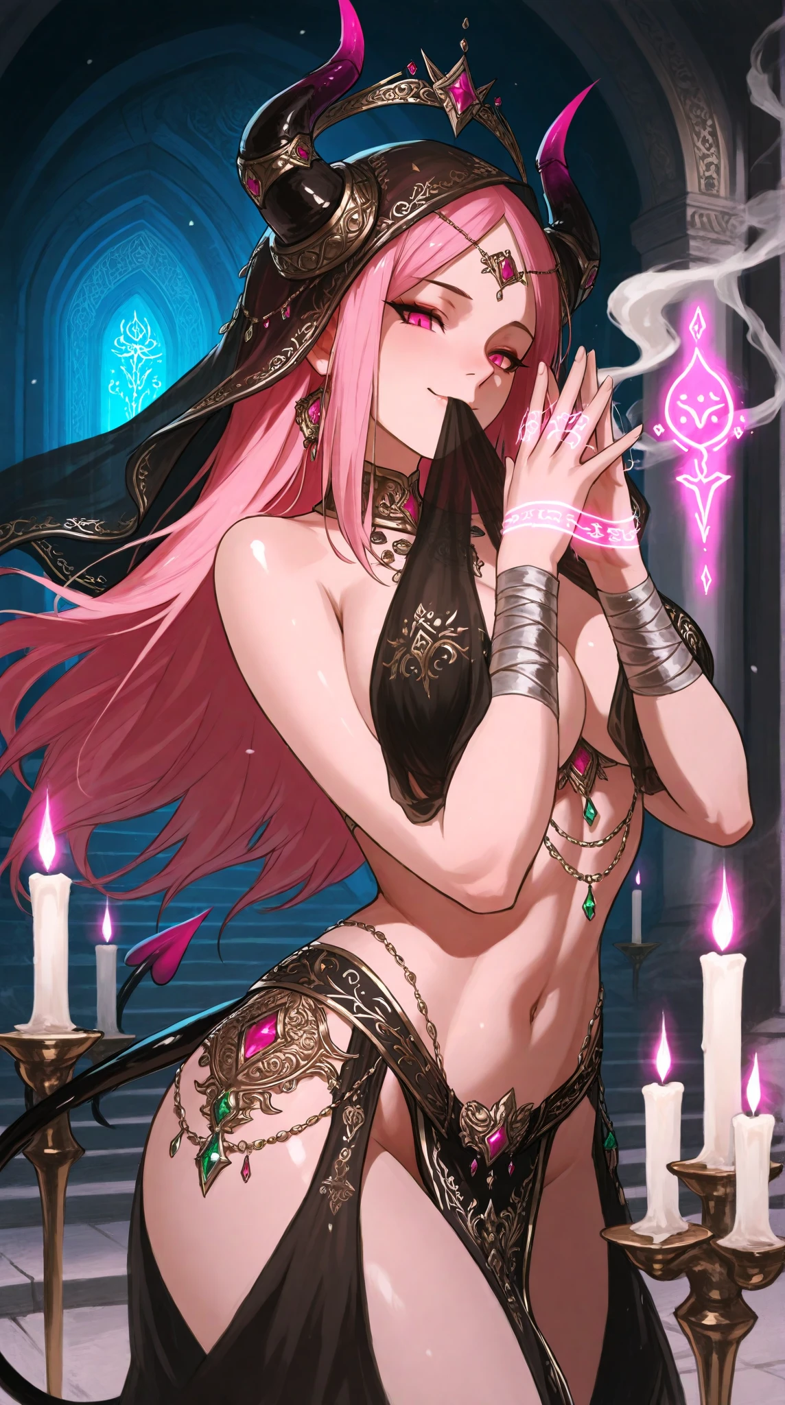 (msterpiece:1.3), (8k, RAW photo, best quality: 1.4), beautiful face, beautiful hairstyle, beautiful detailed eyes, beautiful skin, absurdres, attractive, ultra high res, highly detailed,NSFW, 1 girl in abandoned underground room, big breast,facial close up,necklace,arms behind back,evil smile,show vagina,bdsm,knife,vaginal object insertion,light long hair, ultra detailed skin,Heavy makeup, flower hairpin, naked,colorful patterned JK, dirty ground,sitting on a rock,exposed pussy,stockings,Extreme vaginal dilation,bondage,dirty rock,sexy Tattoo on uterus,