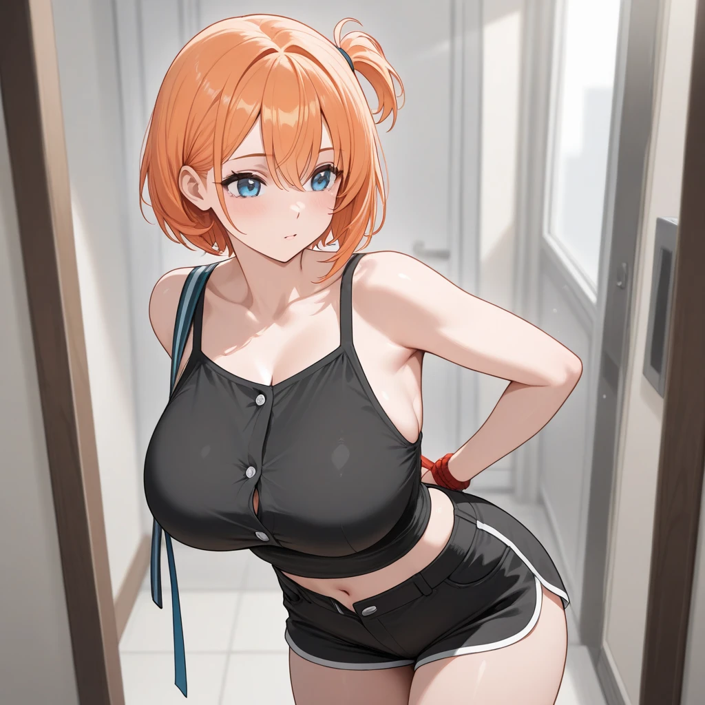 an (AgentOrange:1), (small breast:1.2), (breast gap:1.6), Full Body Display
