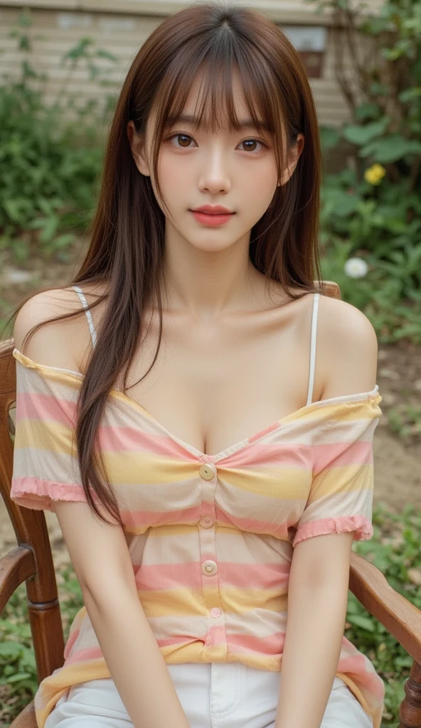 Araki woman in a yellow dress squats in the street, Gorgeous young Korean woman, beautiful Korean women, gorgeous chinese models, Korean girl, Beautiful young Korean woman, Korean woman, hot with shining sun,, lady using yellow dress, Sexy girl, beautiful yellow woman, sakimichan hdri