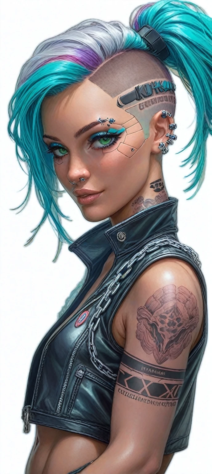 (nvinkpunk:1.5), 4K close-up sketch of  beautiful young teen (Poison Ivy:1.1), open pouty lips, (cybernetic implants:1.2), cleavage, tattooed, leaves, vines, , spread thighs, tattoos, sleeve tattoo, Cyberpunk 2077, narrow alley, Bladerunner, backlit, hdr, immense detail, extreme detail, shiny, sketch, drawing, kowloon walled city,