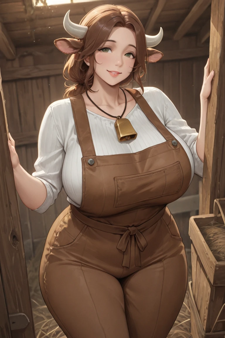 (masterpiece, best quality:1.2),((orange)ribbed turtleneck), sweater over shoulders, (green plaid skirt),(pantyhose),blonde hair, short hair, bob cut, light brown eyes, gigantic ass ,bottomheavy, topheavy, lips, huge breasts, belt,log cabin,desk,(breasts on the table),(breasts rest), (hands on chest:1.2)sagging breasts, standing,from side,side view,full body shot,