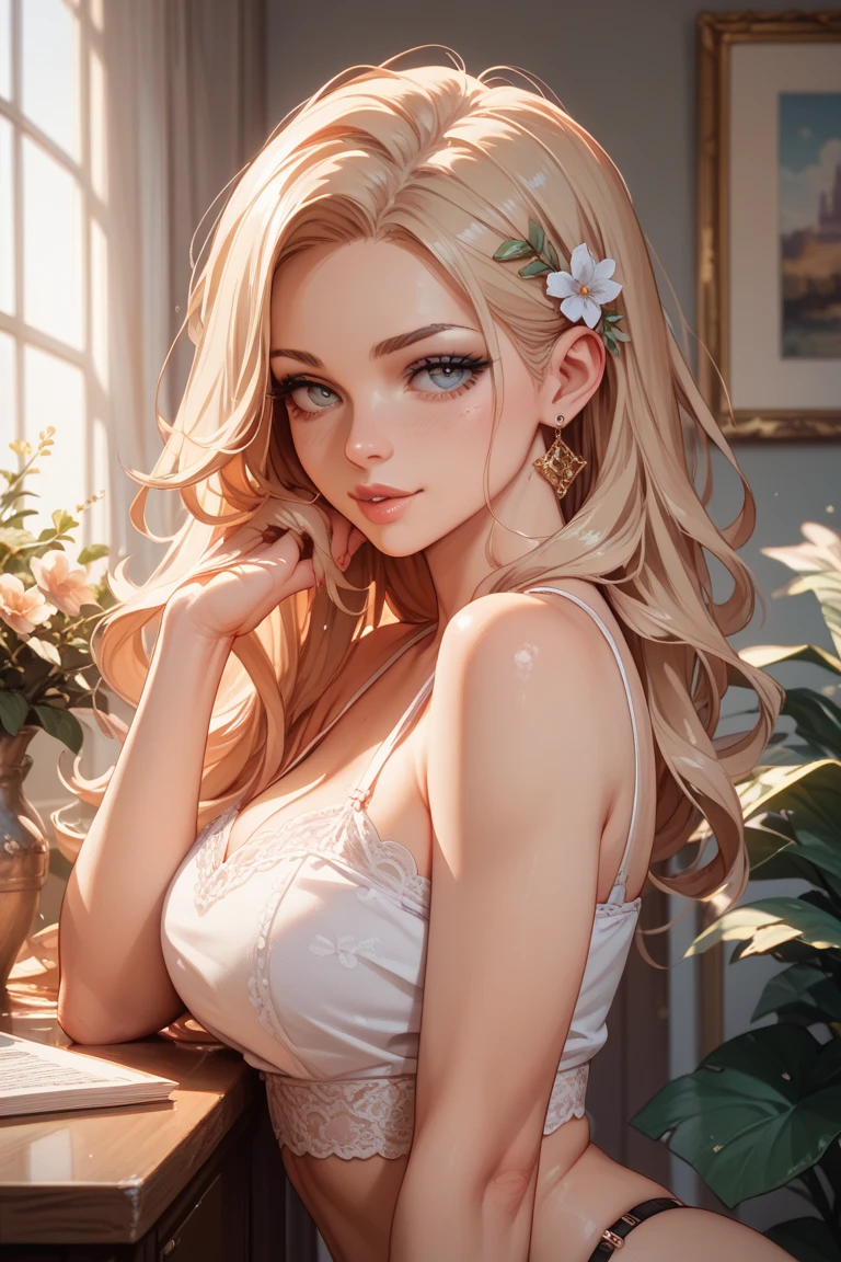 cor plana, maquiagem, mascara, The lips are soft or colorful, fundo preto simples, minimalismo, monotone, paletas de cores simples, limpo, Projetos afiados, silhuetas fluidas, small ??????, vestidos simples, assymetrical, geometric, Materiais e designs elegantes e luxuosos, simples, Minimal accessories, Necklaces and thin rings in silver or gold, Pulseiras simples, Designs diferenciados, silhuetas simples, estilo simples e sofisticado, elegence, minimalismo, materiais de alta qualidade, Fresh and urban printing, alta moda, Simplicity and sophistication, shiny skin, green eyes, ???????, long blonde hair, ??????,middle part hair, (green eyes) (((see through dress))), ???????????, art style of j cott campbell,