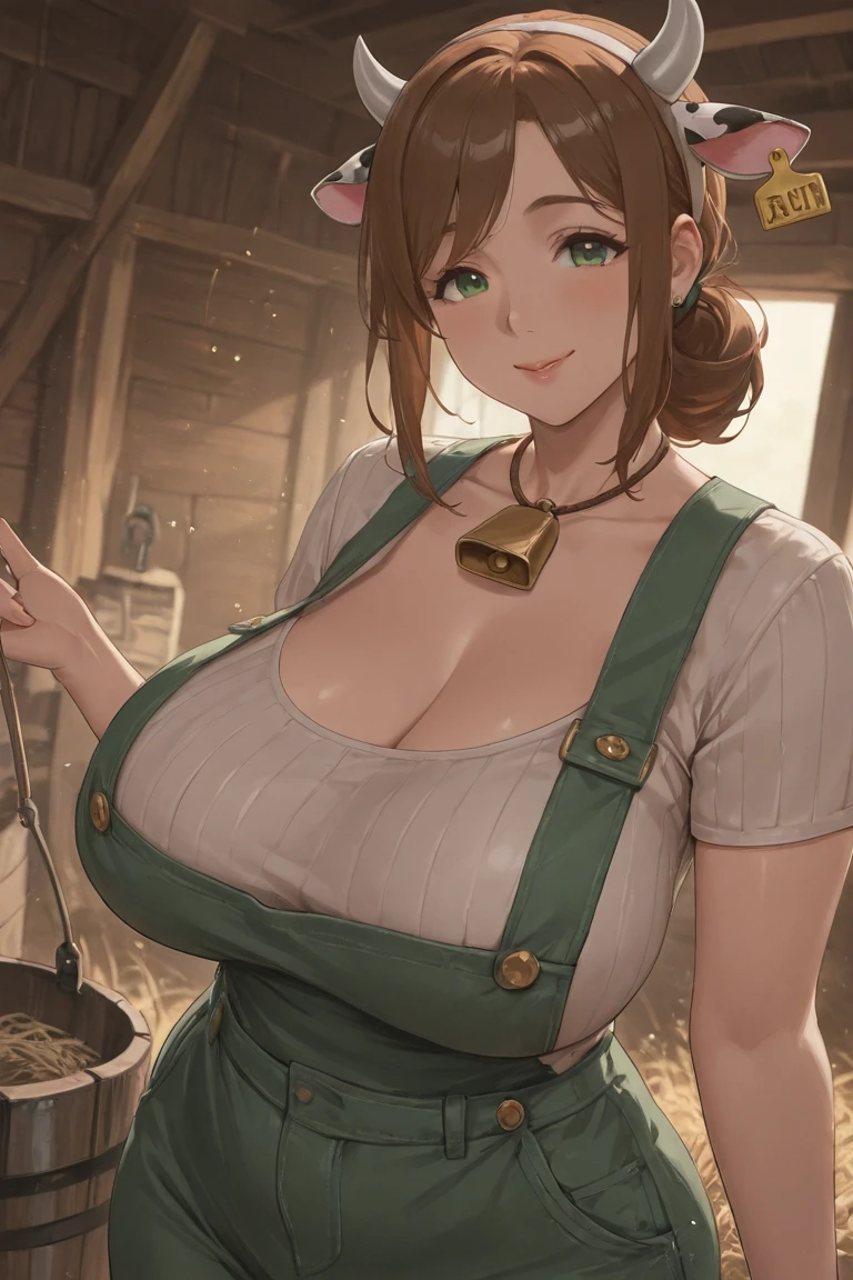 Woman with brown hair, with big breast, pubic hair, (naked), beautiful nose, beautiful finger, beautiful face, sad smiling, masterpiece, high quality, detailed, Photoshop, busty, mature female, milf, corn farm background, looking at viewer, blush face, showing her pussy, big ass, sweating, full body, orgasme face, blush face, no Braid, armpit, standing, pink nipple, straw hat.