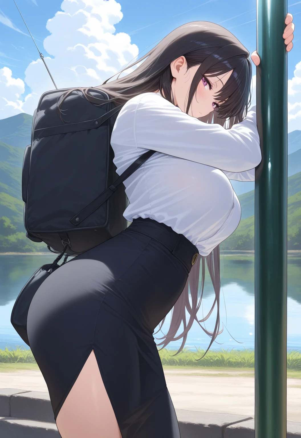 front, Overlooking, having a bird's-eye view, BIG ASS, anus hole, open one's anus
