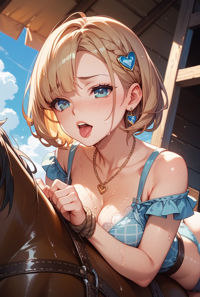 (best quality, highres,masterpiece,illustration)solo,1 girl,alone(open close:1.5)(fellatio:1.2)(close half eyes:0.7)(large breasts:0.6)(sagging breasts:0.3)(ryza),pov