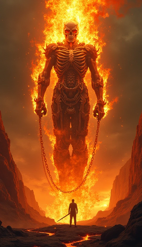 sire landscape (Realistic:1.5) woman skeleton with red glowing eyes <lora:EdobSkeletonFemale_v1.0:0.8>  <lora:Hell2_v1.0:0.8>