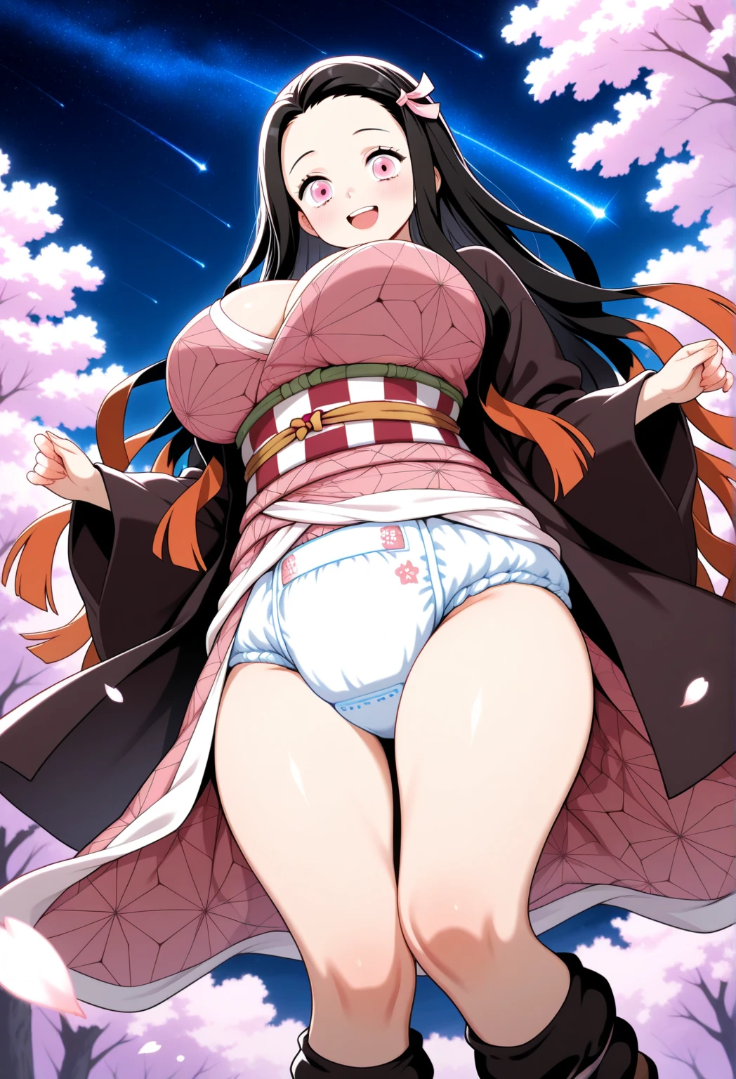 One Woman、A large number of people、Shrine maiden、Yamato Nadeshiko、Beauty、shrine、Shrine maiden服、Age 25、Looking down at the viewer, ponytail, Highest quality, Thighsに注目, smile,panties、Thighs、Big Ass、Big 、 Black Hair,Thighsの股間が蒸れてる 、Sweaty socks、Angle from directly below、Have a bamboo broom、Entice guests、Obscene sound effects、Naughty sound effects、Rubbing a bamboo broom against one&#39;s crotch