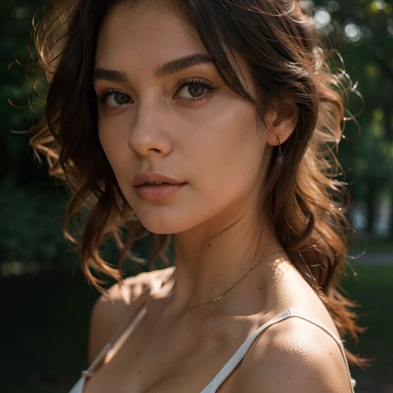 (best quality,4k,8k,highres,masterpiece:1.2),ultra-detailed,(realistic,photorealistic,photo-realistic:1.37),portrait,red dress,beautiful detailed eyes,beautiful detailed lips,long eyelashes,feminine pose,creative lighting,romantic atmosphere,graceful movements,color harmony,vibrant colors,soft focus,love in the air,green garden backdrop,ethereal beauty,delicate features,posture with elegance,professional photography