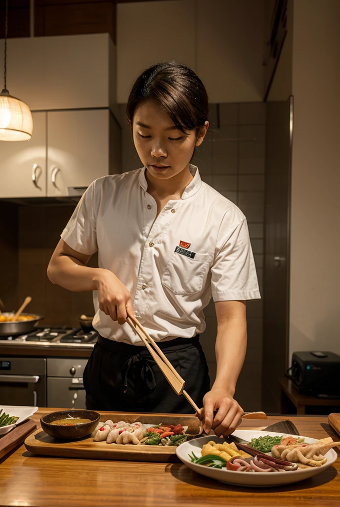 Ai,make a teppanyaki with a capital of 1000 rupiah