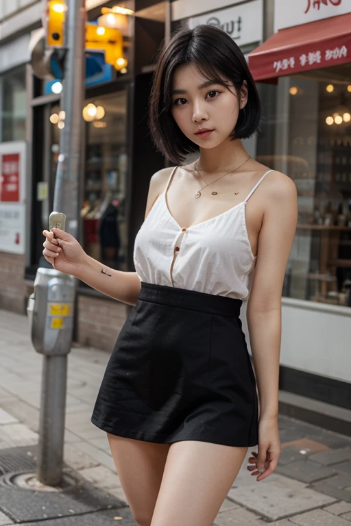 ( detailed realistic background:1),
( official art, beautiful and aesthetic:1 ),
realistic lighting,
cinematic lighting,
hyperrealism,
soothing tones,
muted colors,
high contrast,
soft light,
sharp,
artistic photoshoot,
( cute, petite),
slender,
european,
pale cheeks,
square face shape with angular jaw,
natural "no-makeup" makeup,
big breasts,
,
wearing Wearing a Paisley Print Blouse , Wearing an A-line Skirt and plaid stockings , Upper Body , From Front ,
Bare shoulders, Bare neck, <lora:Sexy-Iranian:0.8> black straight hair, light brown eyes, just face, ,
Inside a 1950s Supermarket: Lit aisles, colorful packaging, shopping carts,