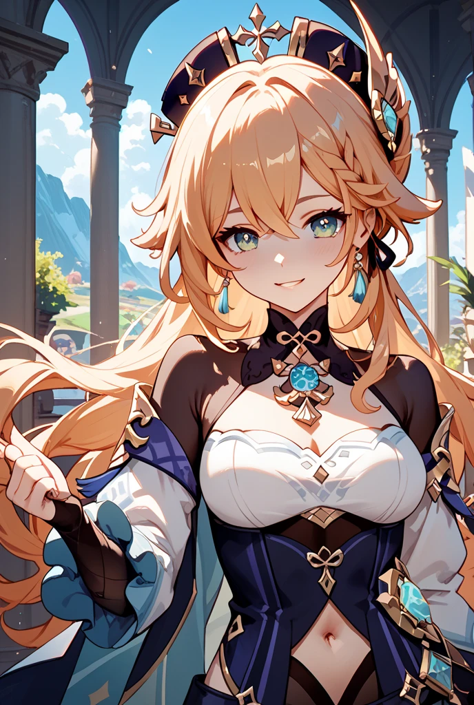 photo realistic, (masterpiece,best quality:1.4),(8k,raw photo,photo realistic:1.2), detailed skin, detailed face,1girl, Princess, cute face, , Not Safe for Work, (raw photo, photo realistic: 1.2), (((half updo))), blue eyes, (blonde hair), light smile, shiny wavy hair, sidelock, curtsey, (Pink ballgown), Pink Princess doress, shortsleeves, a smile, red blush, Doress, Hair Between Eyes, Puffy Sleeves, Bangss, (tiara), (necklace), (bridal gauntlets), foot out of frame, frilld, : q, masterpiece, top-quality, not safe for work, -yobraided bangs, pastel color, rainbow-colored background,