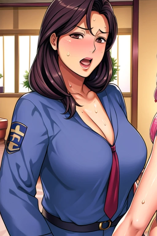 (best quality), (very aesthetic), (ultra-detailed), (best illustration),(a mature female),(perfect face),(perfect body),Suikoden,Mrs. Lin,(((NSFW))),((full_body)),((full_nude)),(crying),red cheek,sweating,skinny,flushed skin,(hairly),(doing blowjob),(She is sucking on an erect penis),(Holding an erect penis with his right hand),(Cum in mouth),chinese traditional bed room,profile