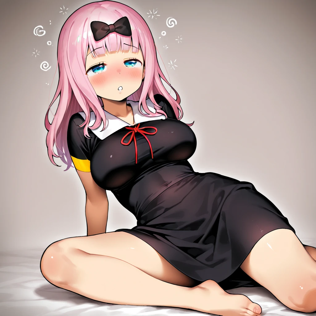 (Browsing Caution:1.5),{{Masterpiece}},{Detailed and beautiful depiction},Official Art,Beautiful adult woman 1,Megurine Luka,Pink long hair,blue eyes,Large breasts,School Swimsuit,{Embarrassed look},It feels good,Open your mouth,front,,First-person view,Pee,Peeing,Spread your legs,On the bed