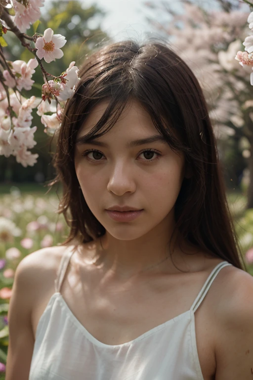Ultra high resolution, photorealistic 1.4, UHD, in cherry blossom woods, 
