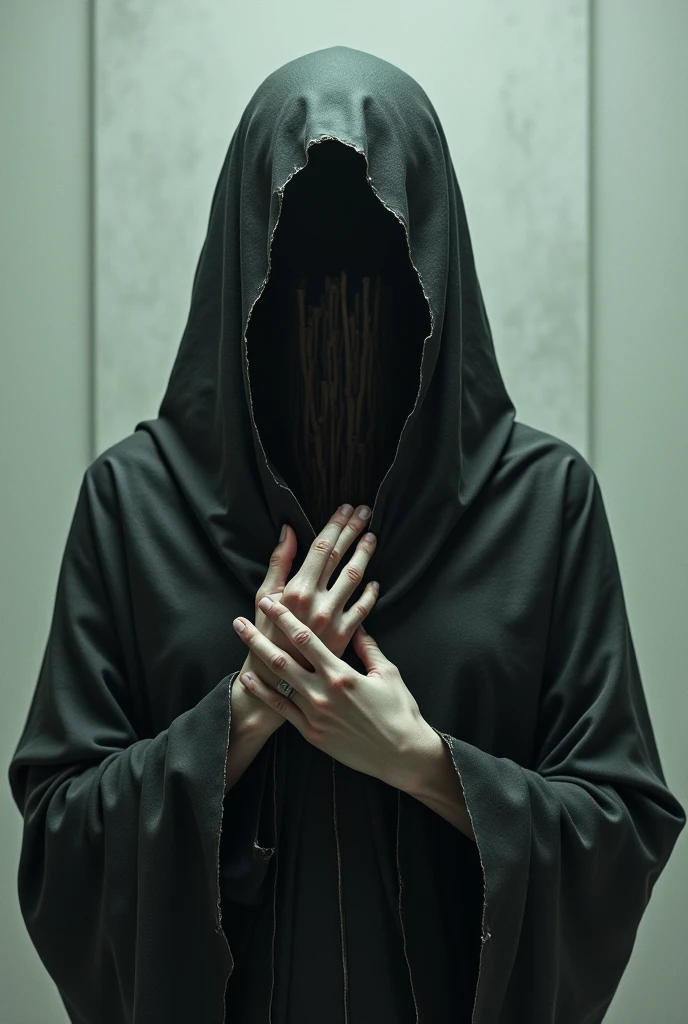 a person with blindfold